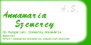 annamaria szemerey business card